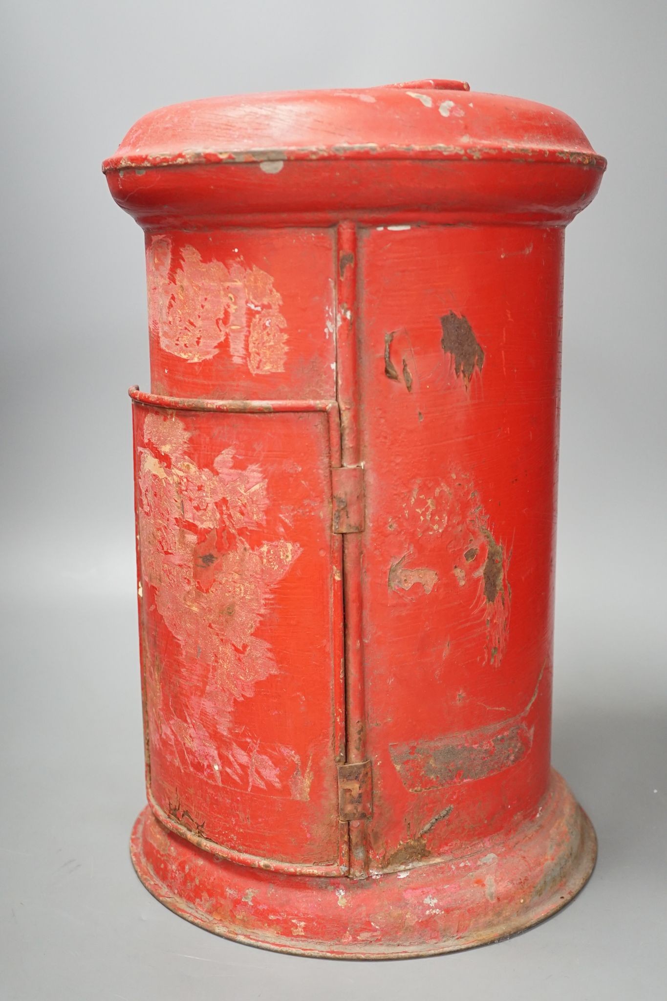 A painted metal country house post box 40cm